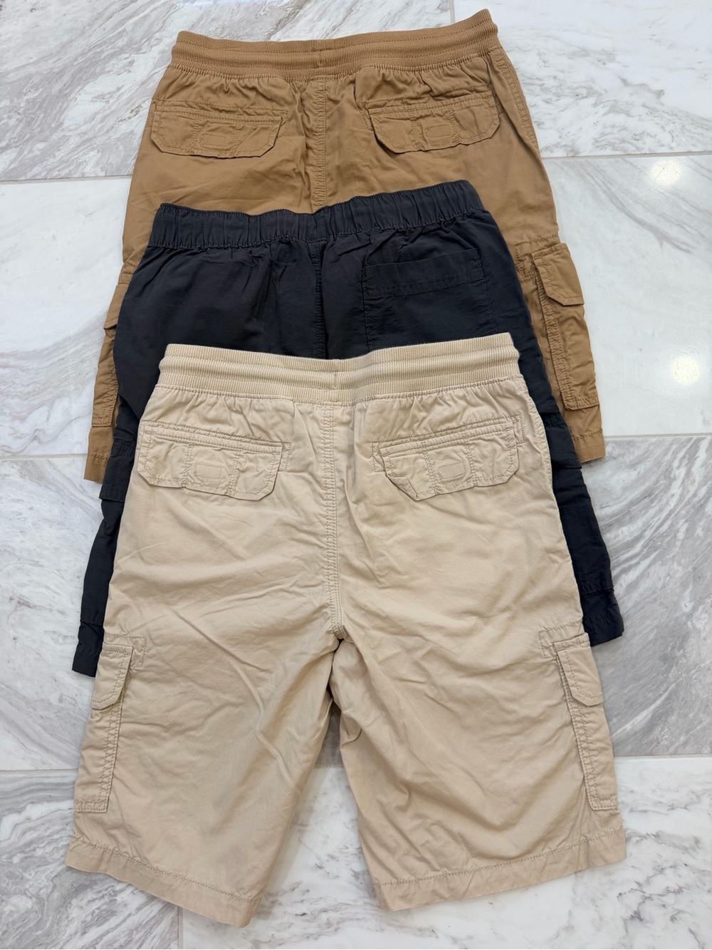 Casual Cargo Shorts Trio - Beige, Grey, Black - Picture 2 of 2